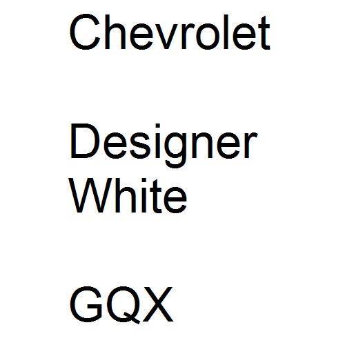 Chevrolet, Designer White, GQX.